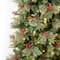 7.5ft. Pre-Lit Feel-Real® Virginia Pine Slim Artificial Christmas Tree with Berries & Pinecones, Warm White LED Lights
